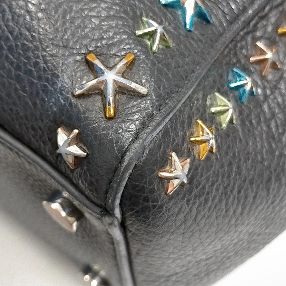 Jimmy Choo Navy Blue Leather Star Tote Bag - Picture 6 of 15